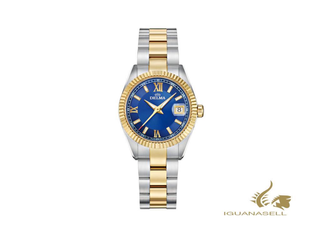 Montre à quartz pour femme Delma Diver Sea Star, bleu, 29 mm, 52701.621.1.046