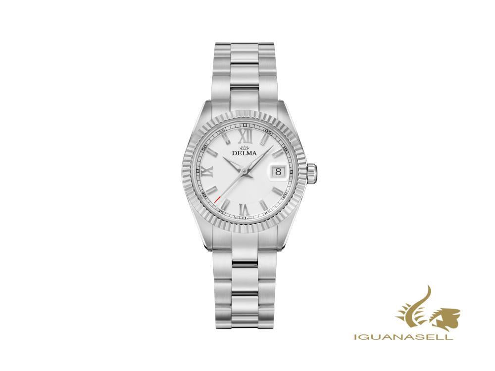 Montre à quartz pour femme Delma Diver Sea Star, blanche, 29 mm, 41701.621.1.016