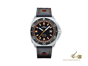 Montre automatique Delma Diver Shell Star, noire, 44 mm, 41601.670.6.031