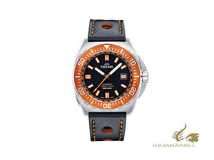 Montre automatique Delma Diver Shell Star, noire, 44 mm, 41601.670.6.151