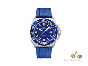 Montre automatique Delma Diver Shell Star, bleu, 44 mm, 41501.670.6.041