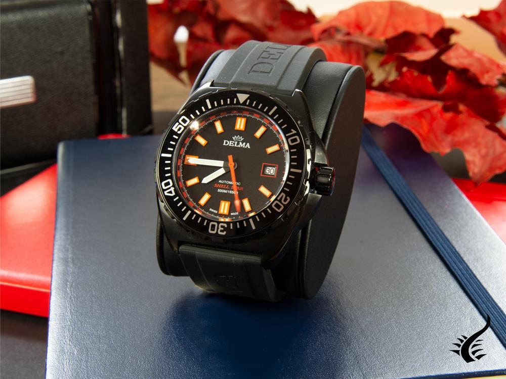 Delma Diver Shell Star Black Tag Automatic Watch, Limited Ed., 44501.670.6.031