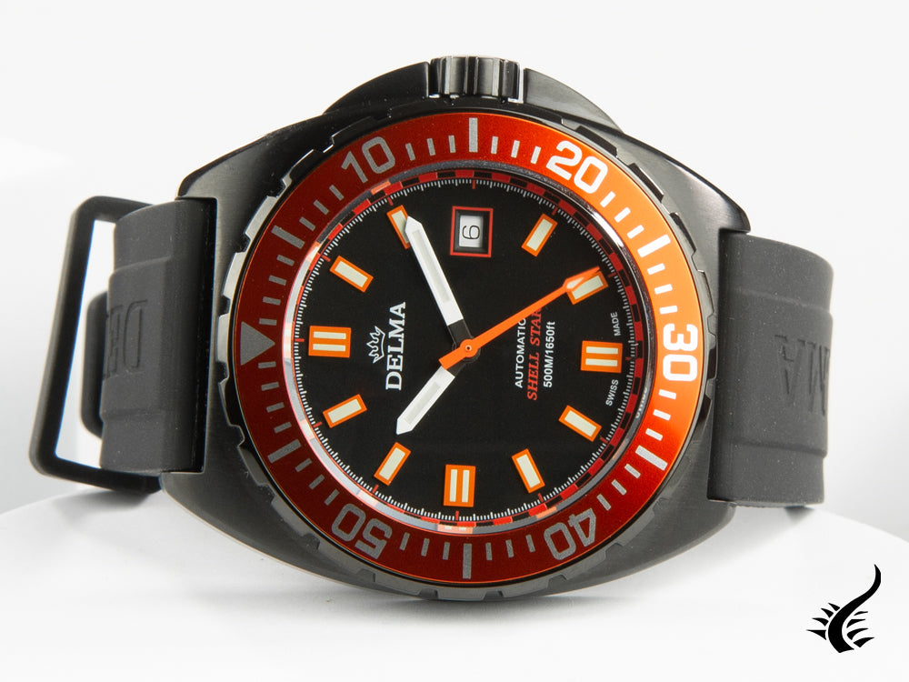 Delma Diver Shell Star Black Tag Automatic Watch, Limited Ed., 44501.670.6.151
