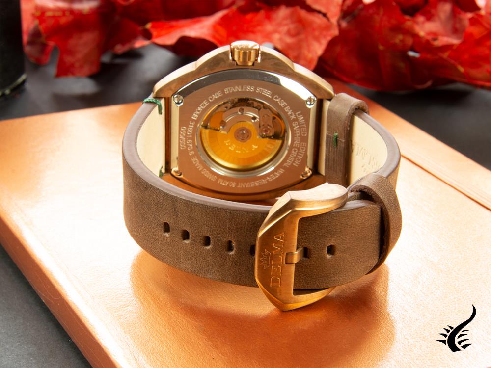 Montre automatique Delma Diver Shell Star Bronze, édition limitée, 31601.670.6.141