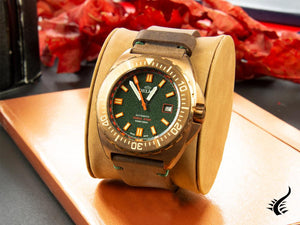 Montre automatique Delma Diver Shell Star Bronze, édition limitée, 31601.670.6.141