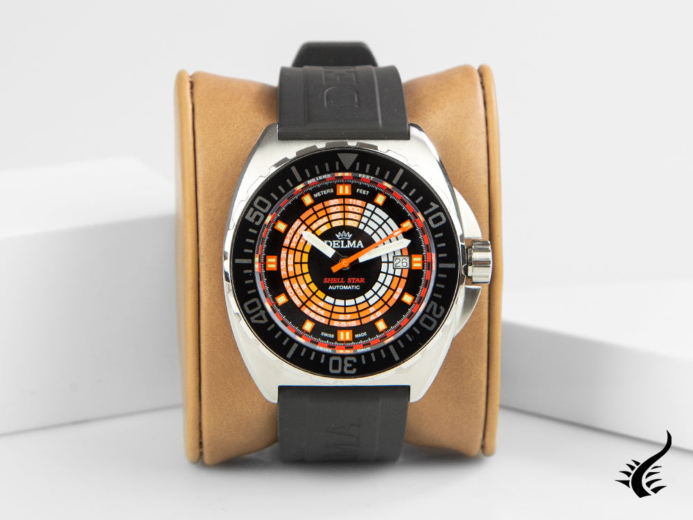 Montre automatique Delma Diver Shell Star avec minuterie de décompression, 41501.670.6.034