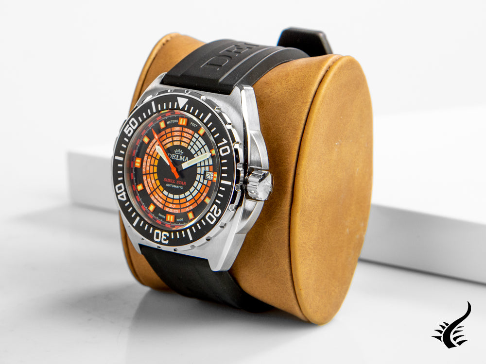 Montre automatique Delma Diver Shell Star avec minuterie de décompression, 41501.670.6.034