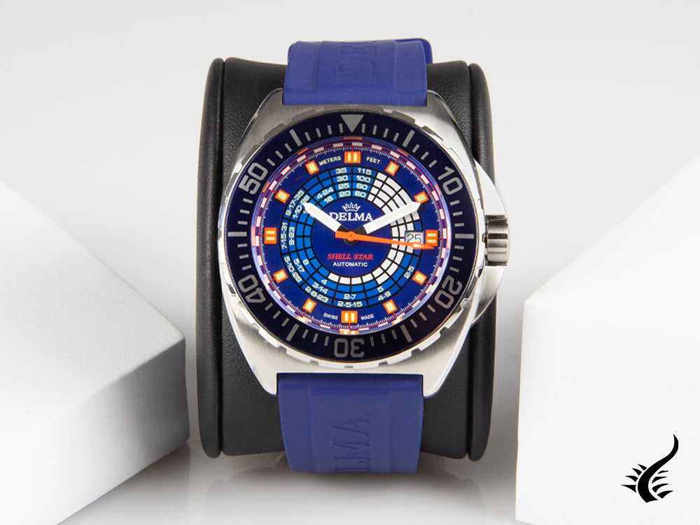 Montre automatique Delma Diver Shell Star avec minuterie de décompression, 41501.670.6.044