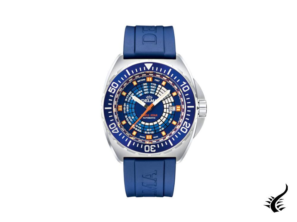 Montre automatique Delma Diver Shell Star avec minuterie de décompression, 41501.670.6.044