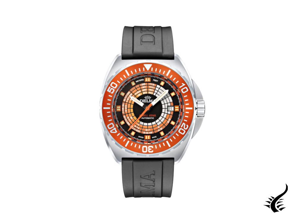 Montre automatique Delma Diver Shell Star avec minuterie de décompression, 41501.670.6.154