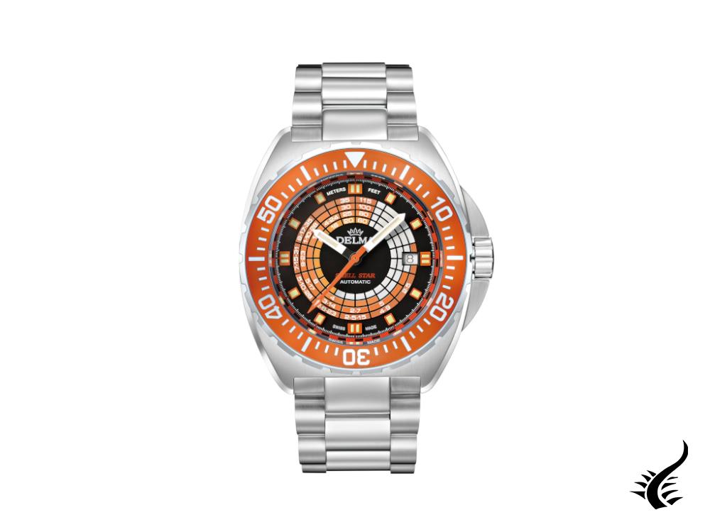 Montre automatique Delma Diver Shell Star avec minuterie de décompression, 41701.670.6.154