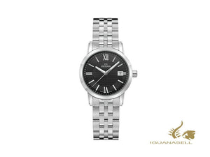 Montre à quartz pour femme Delma Dress Cordoba, noire, 28 mm, 5 atm, 41702.527.1.031