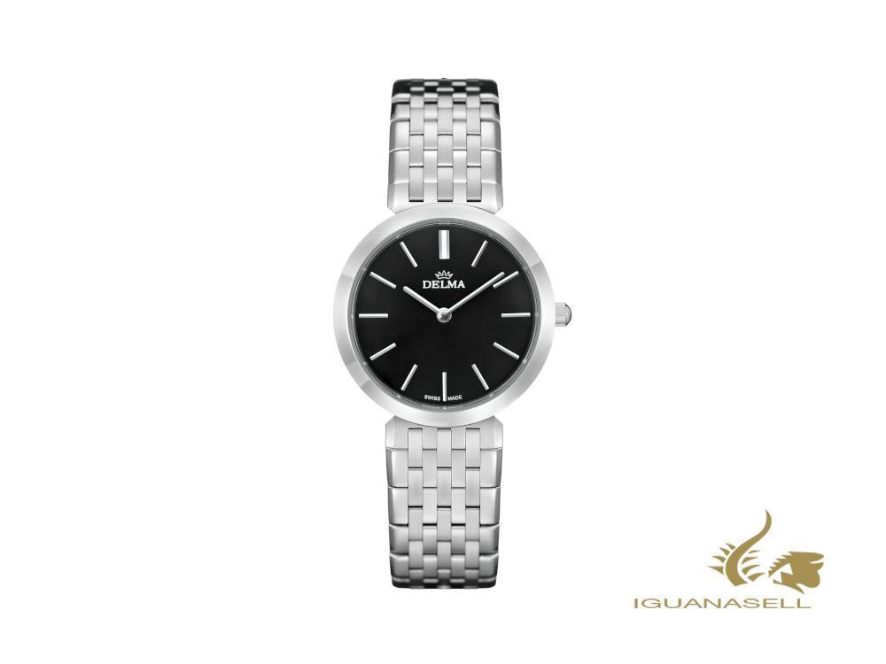 Delma Dress Lido Ladies Quartz Watch, Black, 27,5mm, 5 atm , 41701.595.1.031