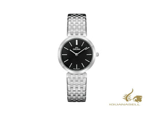 Montre à quartz pour femme Delma Dress Lido, noire, 27,5 mm, 5 atm, 41701.595.1.031