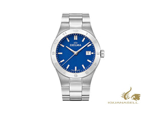 Montre à quartz Delma Dress Rialto, bleu, 42 mm, 41701.608.6.048