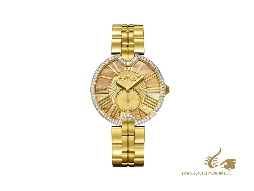 Montre à quartz Delma Elegance Cannes pour femme, nacre, 42711.569.1.523