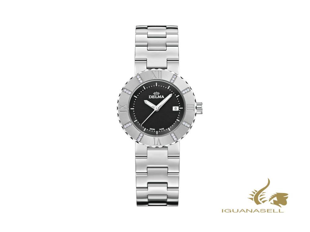 Delma Elegance Ladies Elba Quartz Watch, Black, 32 mm, 41751.605.1.031