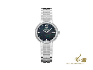 Montre à quartz pour femme Delma Elegance Marbella, noire, 30 mm, 41711.603.1.536