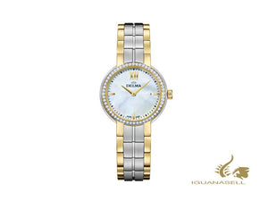 Montre à quartz pour femme Delma Elegance Marbella, blanche, 30 mm, 52711.603.1.516