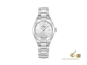 Montre à quartz pour femme Delma Elegance Rimini, argent, 31 mm, 41701.625.1.066