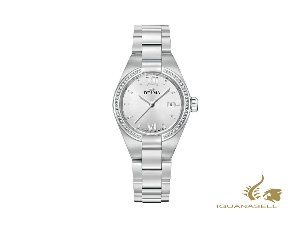 Delma Elegance Ladies Rimini Quartz Watch, Silver, 31mm, 41711.625.1.066