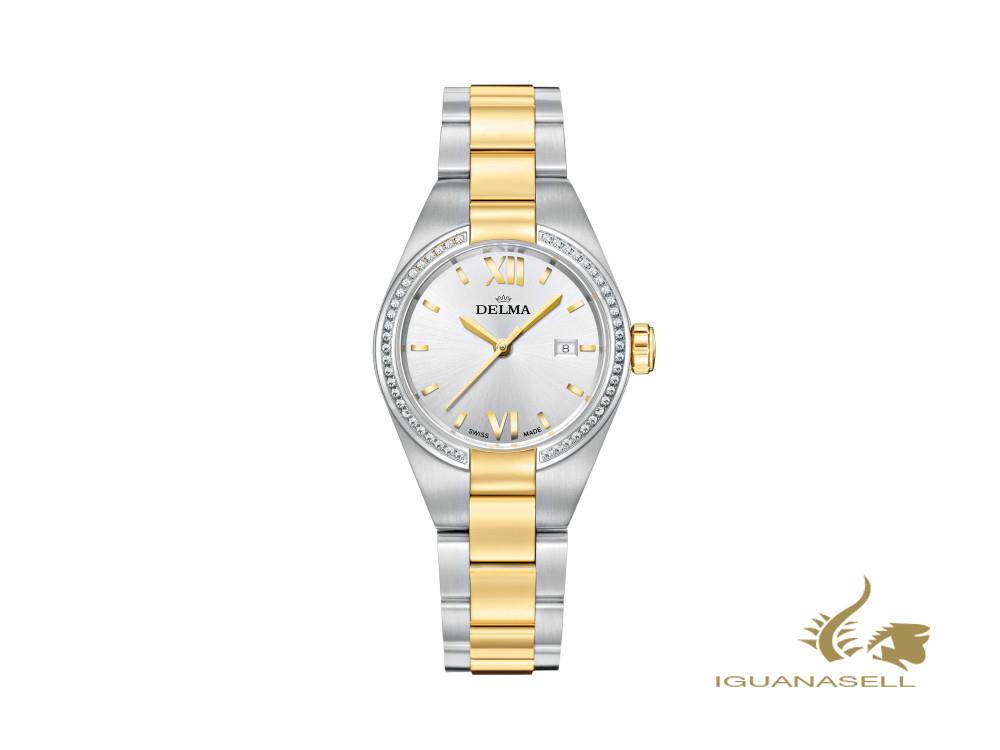 Delma Elegance Ladies Rimini Quartz Watch, Silver, 31mm, 52711.625.1.066