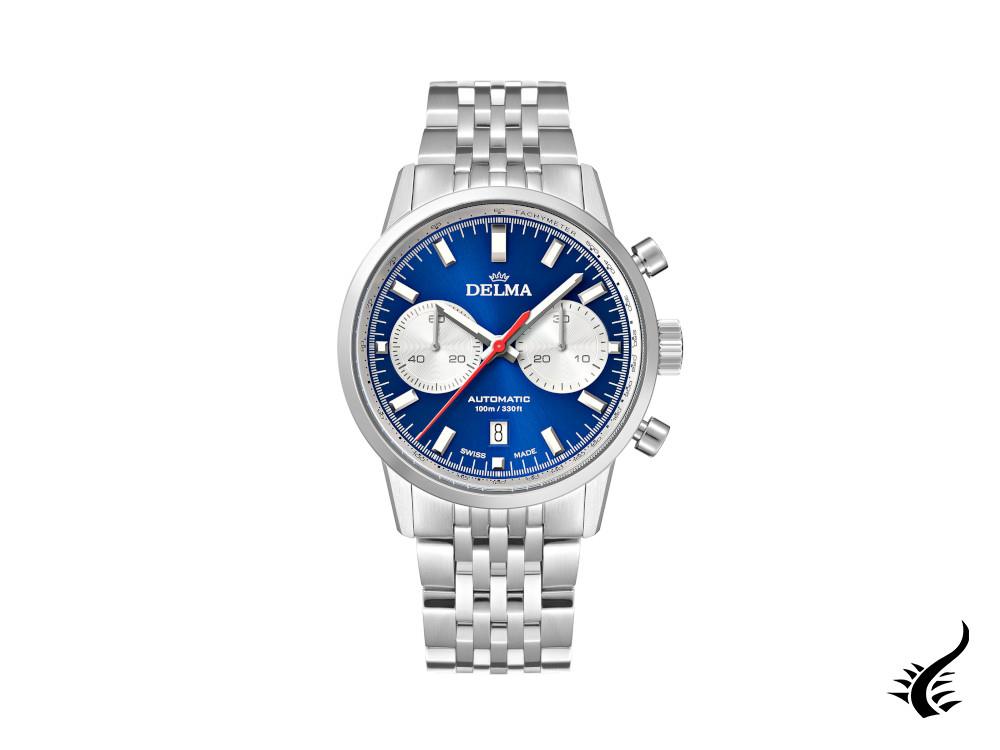 Montre automatique Delma Racing Continental, bleu, 42 mm, 41701.702.6.041