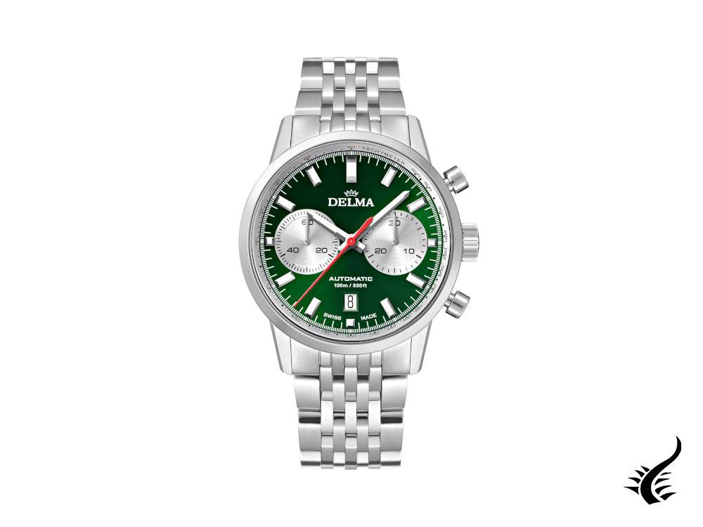 Montre automatique Delma Racing Continental, verte, 42 mm, 41701.702.6.141