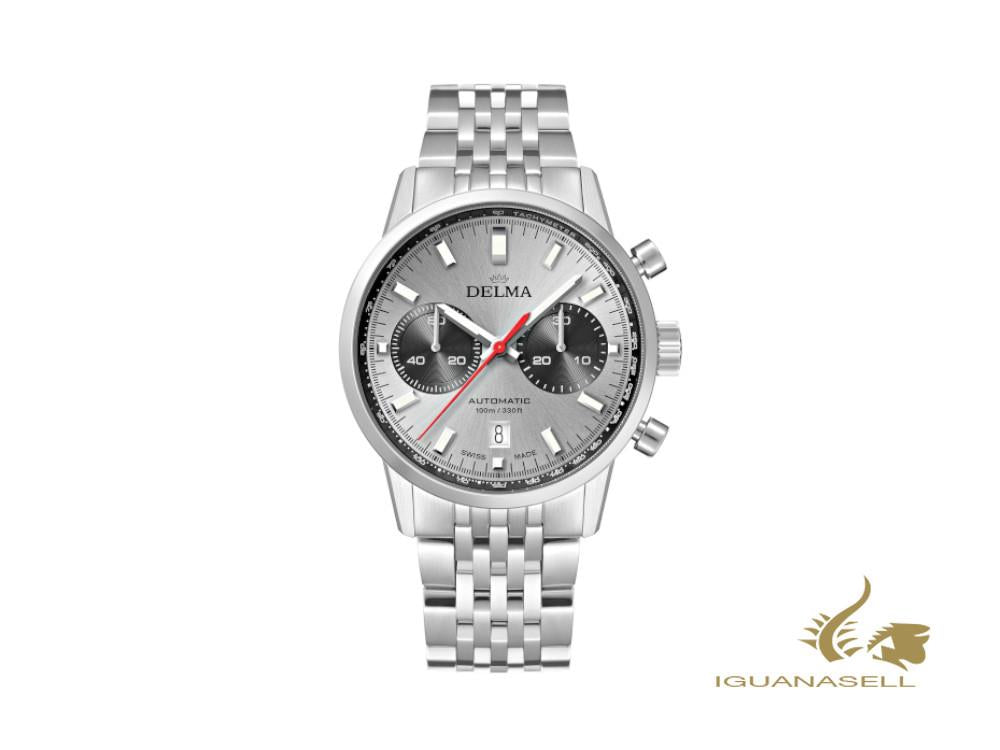 Montre automatique Delma Racing Continental, argent, 42 mm, 41701.702.6.061