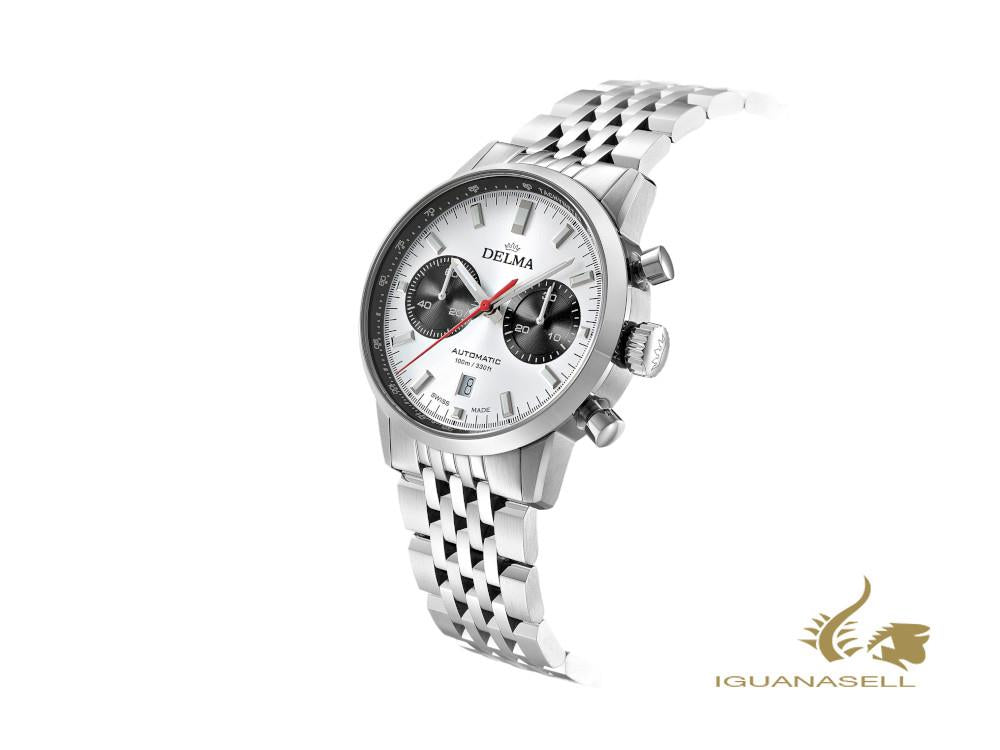 Montre automatique Delma Racing Continental, argent, 42 mm, 41701.702.6.061