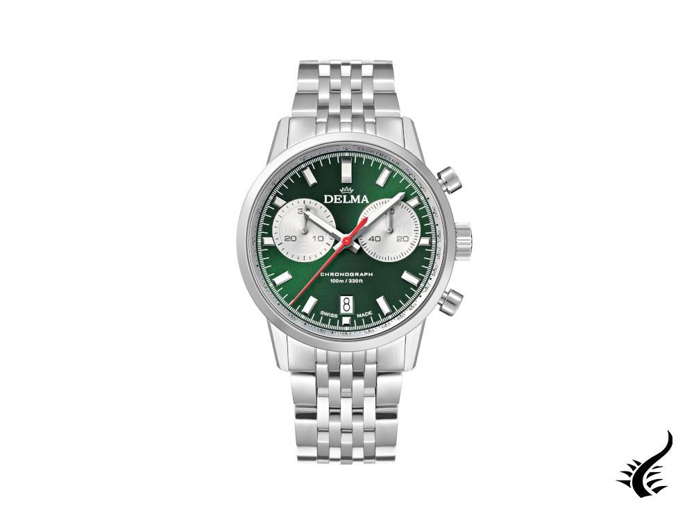 Montre à quartz Continental Delma Racing, Ronda Z50, vert, 42 mm, 41701.704.6.141