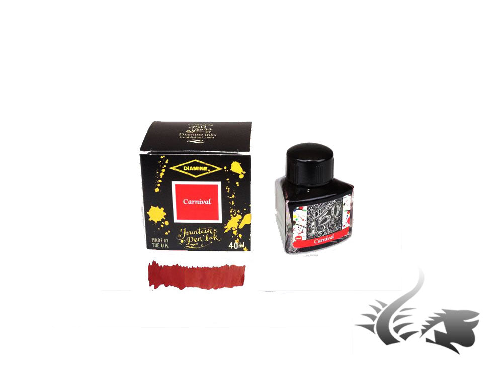 Diamine 1864 Carnival, 150th Anniversary Ink Bottle, 40ml, Crystal