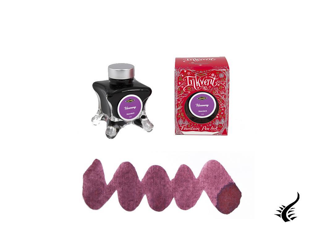 Bouteille d'encre rouge Diamine Harmony Ink Vent, 50 ml, violet, verre