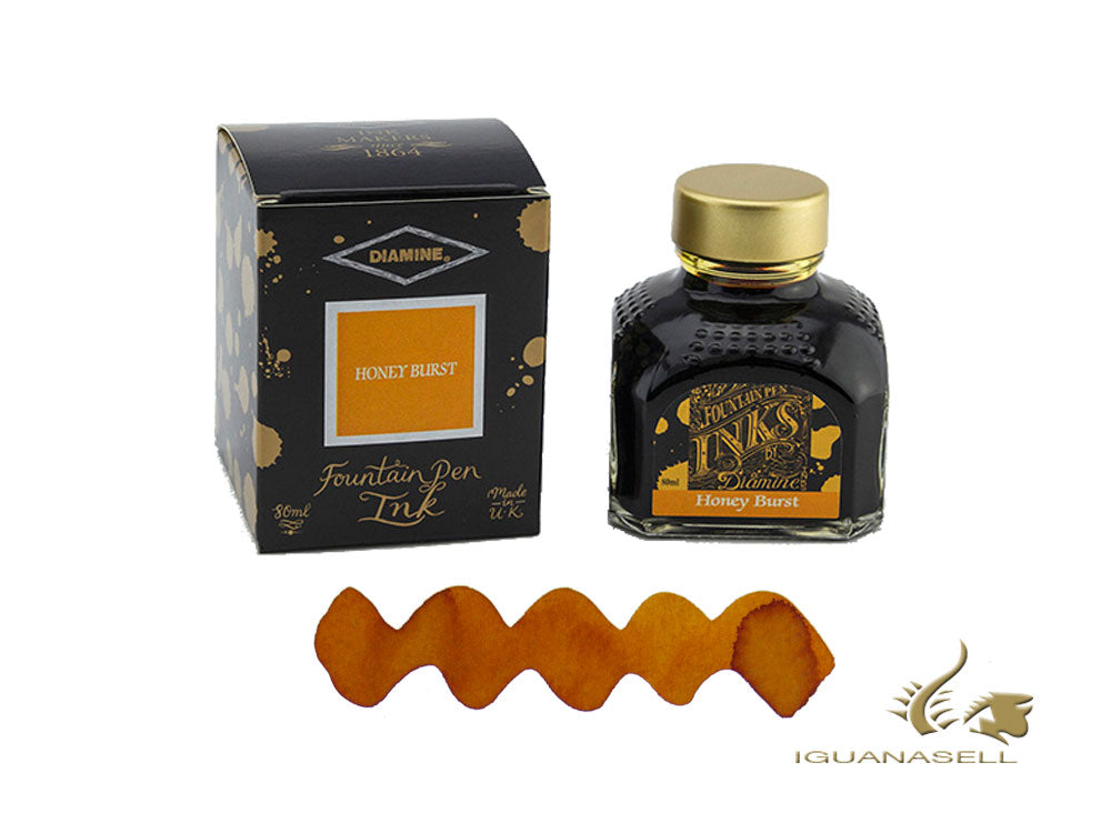 Diamine Honey Burst Ink Bottle, 80ml., Crystal