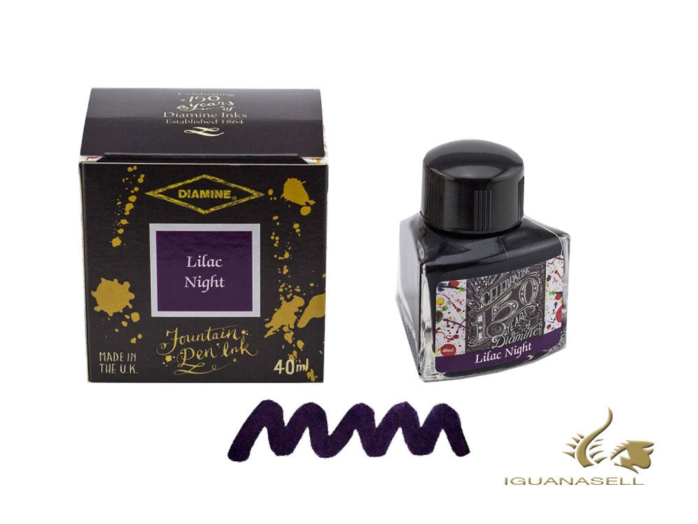 Diamine Ink Bottle, 40ml., Lilac Night, Crystal