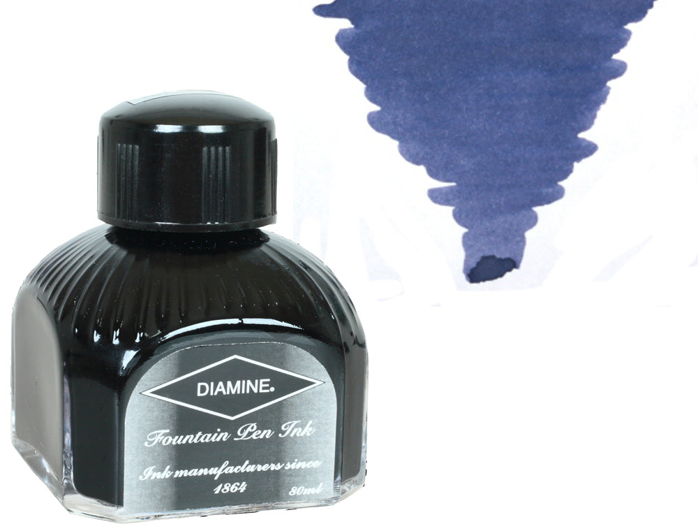 Bouteille d'encre Diamine, 80 ml, améthyste étonnante, cristal italien