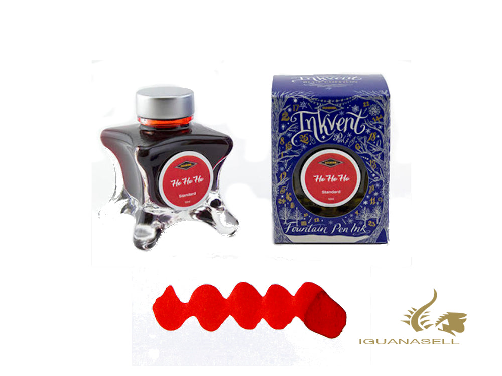 Diamine Ink Bottle HoHoHo, Ink Vent Blue, 50ml, Red