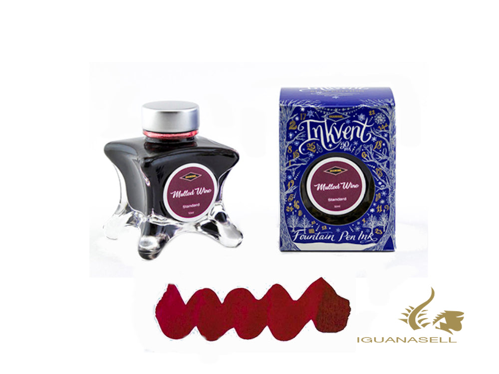 Diamine Ink Bottle Mulled Wine, Ink Vent Blue, 50ml, Burgundy