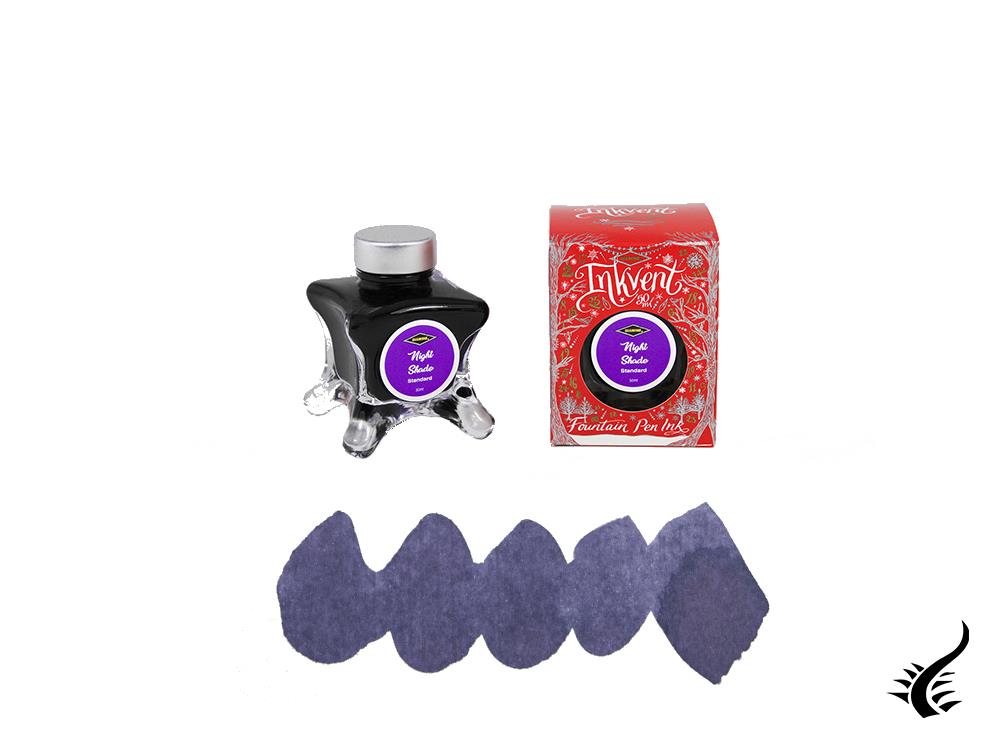 Flacon d'encre rouge Diamine Night Shade Ink Vent, 50 ml, violet, verre