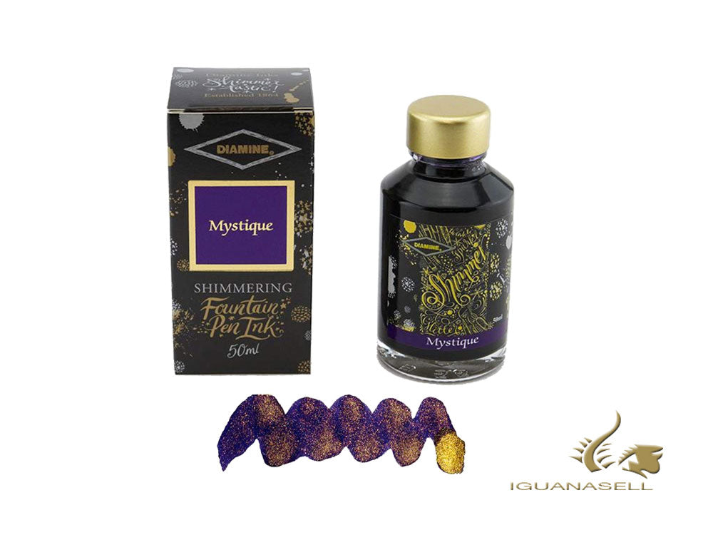 Flacon d'encre Mystique scintillante Diamine, 50 ml, cristal