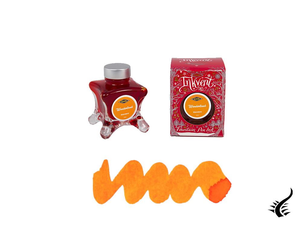 Diamine Wonderland Ink Vent Red Ink Bottle, 50ml, Yellow, Glass