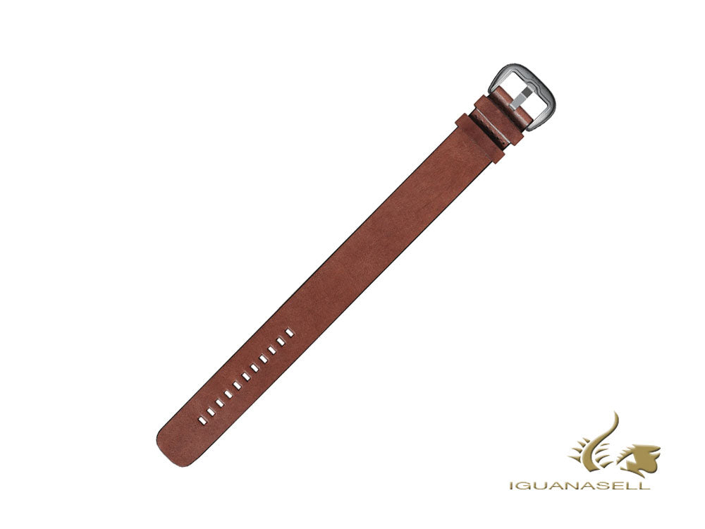 Dietrich Straight Strap, Leather, Brown, 22mm, Buckle, Stainless Steel