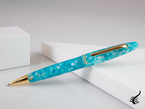 Esterbrook Estie Aqua Ballpoint pen, Resin, Gold plated, Special Edition. EAQ719