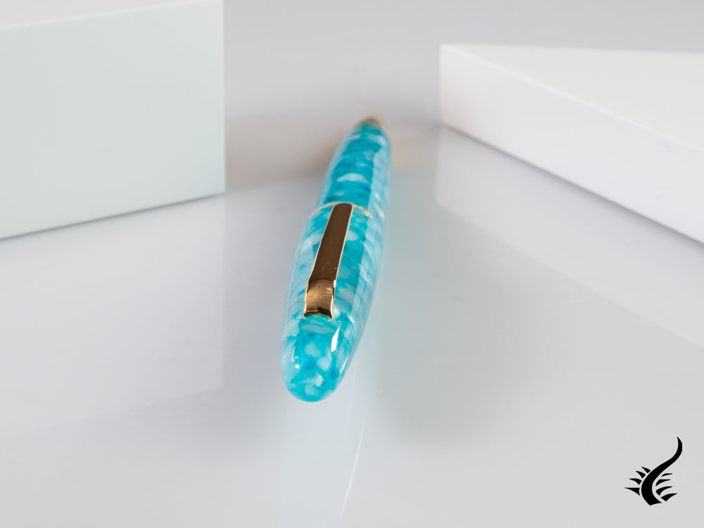 Esterbrook Estie Aqua Ballpoint pen, Resin, Gold plated, Special Edition. EAQ719