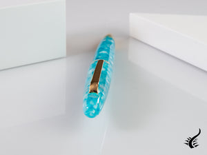 Esterbrook Estie Aqua Ballpoint pen, Resin, Gold plated, Special Edition. EAQ719