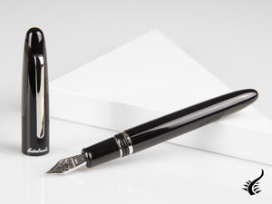 Stylo plume Esterbrook Estie Ebony, résine noire, garniture chromée, E106