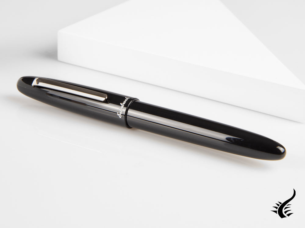 Esterbrook Estie Ebony Fountain Pen, Black Resin, Chrome Trim, E106