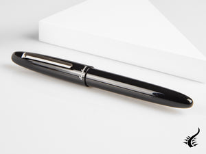 Esterbrook Estie Ebony Fountain Pen, Black Resin, Chrome Trim, E106