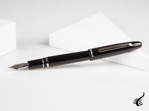 Esterbrook Estie Ebony Fountain Pen, Black Resin, Chrome Trim, E106