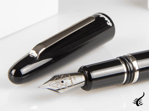 Esterbrook Estie Ebony Fountain Pen, Black Resin, Chrome Trim, E106